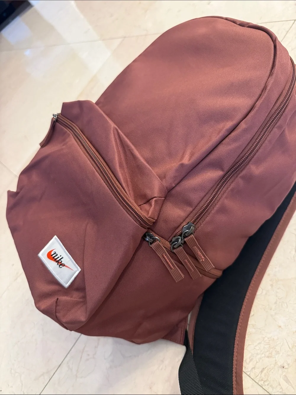 Nike Maroon Everyday Backpack with Front Zip Pocket